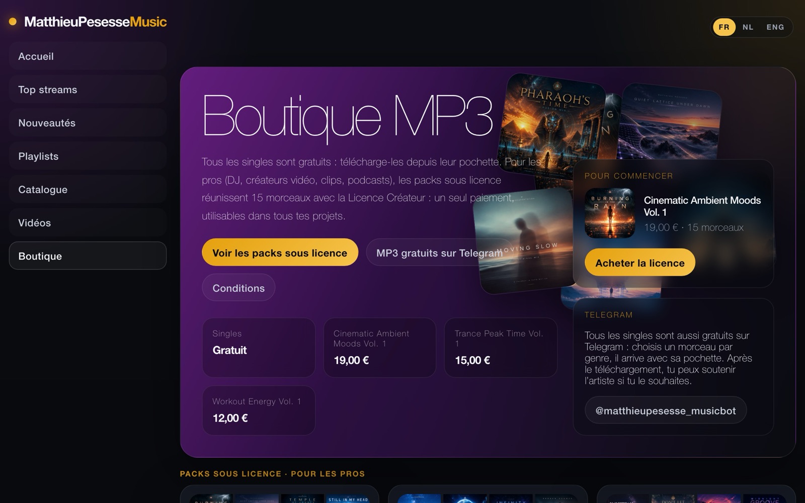 Matthieu Pesesse Music — Shop and licensed packs