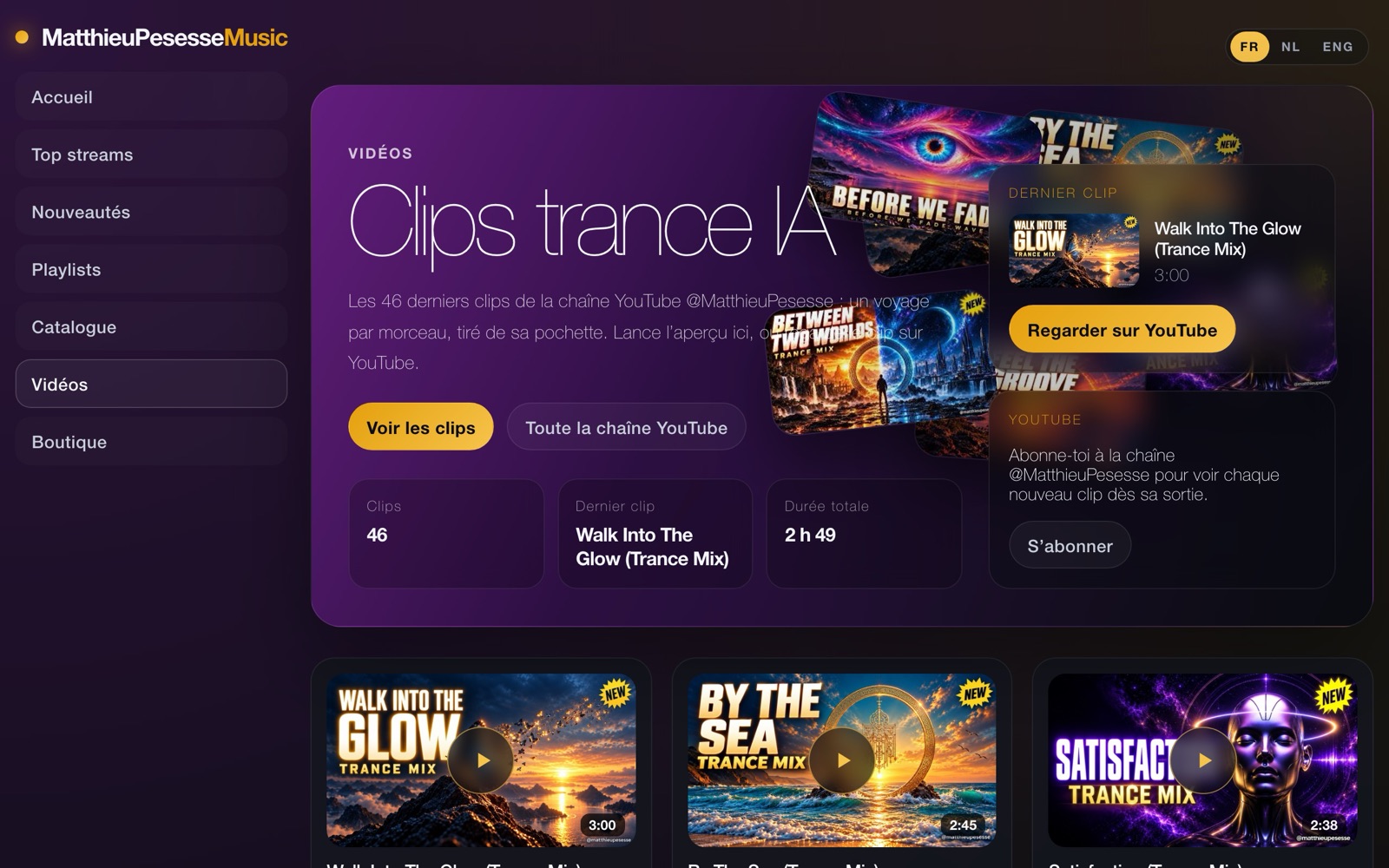 Matthieu Pesesse Music — AI trance clips